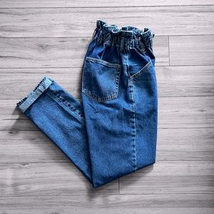 Mango Paper Bag Slouchy Mom Jeans Sz. XXS